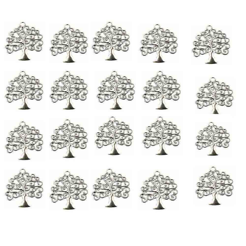 Decorazione per bomboniera 20 ciondolo albero della vita per portaconfetti compleanno comunione laurea - enzoled