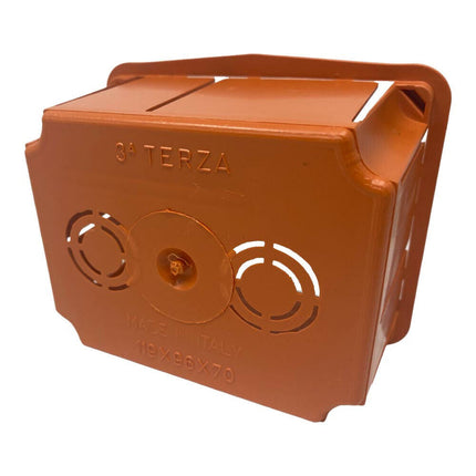 Scatola di derivazione cassetta da incasso con coperchio e viti scatola per apparecchiature elettriche IP40 119x96x70 mm - enzoled