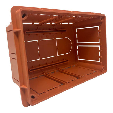 Scatola di derivazione cassetta da incasso con coperchio e viti scatola per apparecchiature elettriche IP40 196x152x70 mm - enzoled