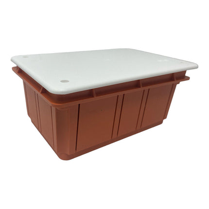 Scatola di derivazione cassetta da incasso con coperchio e viti scatola per apparecchiature elettriche IP40 196x152x70 mm - enzoled