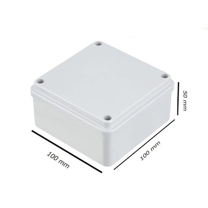 Scatola di derivazione quadrata box con coperchio con viti con pareti lisci tenuta stagna IP56 100xx100x50 mm - enzoled