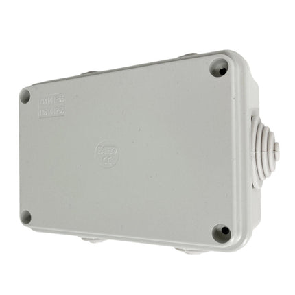 Scatola di derivazione rettangolare box con coperchio con viti 6 passacavi tenuta stagna IP55 120xx80x50 mm - enzoled