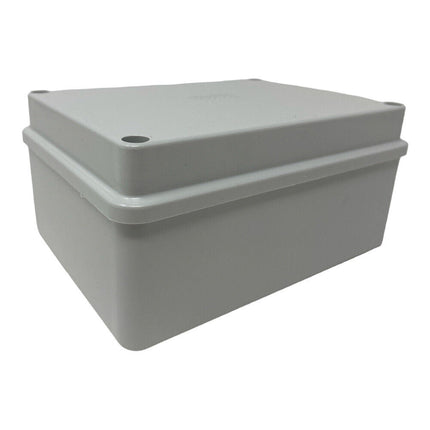 Scatola di derivazione rettangolare box con coperchio con viti con pareti lisci tenuta stagna IP56 190xx140x70 mm - enzoled