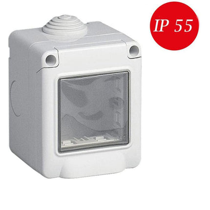 Cassetta con coperchio idrobox per esterno a 2 3 4 posti compatibile con living light international air custodia per interruttori - enzoled