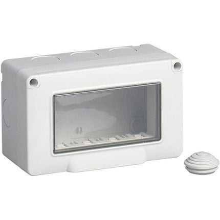 Cassetta con coperchio idrobox per esterno a 4 posti compatibile con matix custodia per interruttori ip55 - enzoled