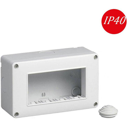 Custodia idrobox per esterno a 4 posti compatibile con matix cassetta per interruttori ip40 - enzoled
