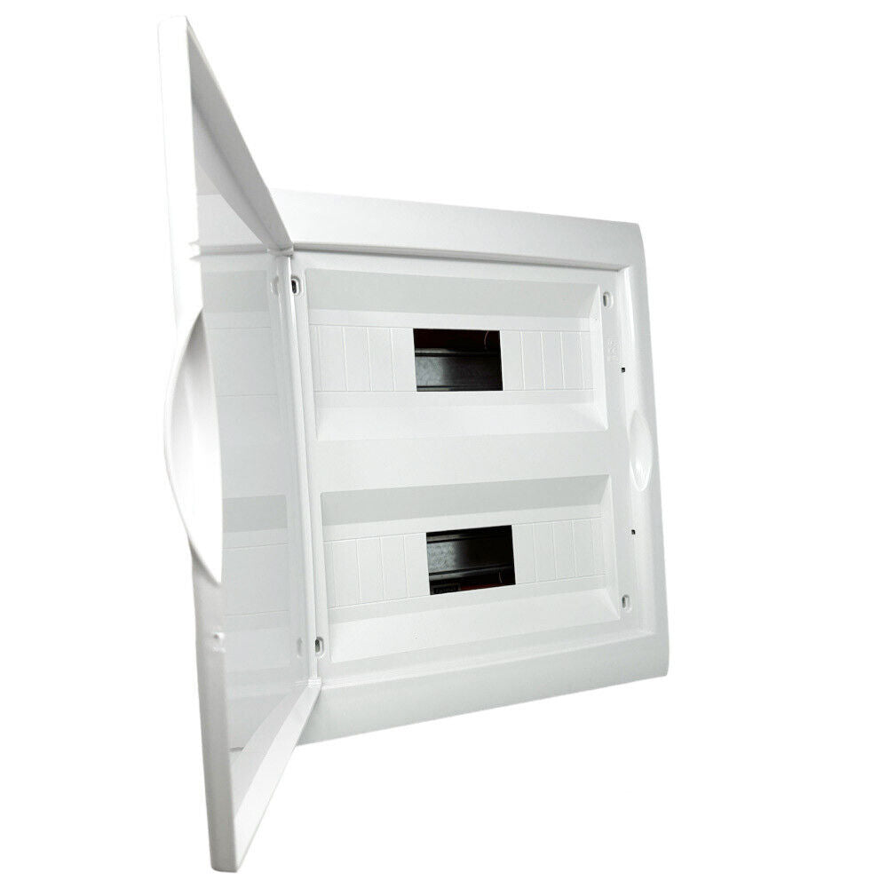 Centralino da incasso 24 moduli quadro elettrico con cornice e portello bianco IP40 - enzoled
