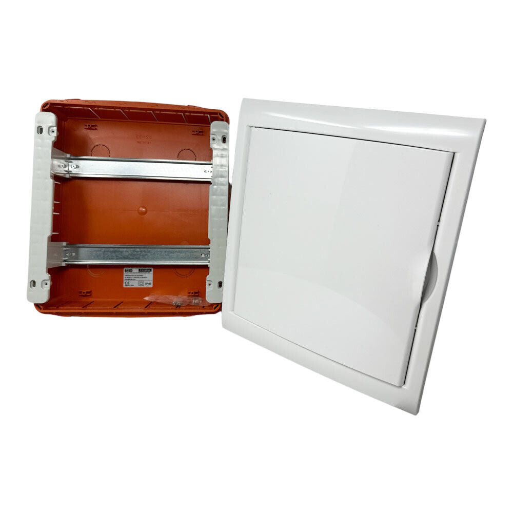 Centralino da incasso 24 moduli quadro elettrico con cornice e portello bianco IP40 - enzoled