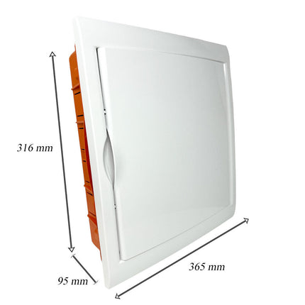Centralino da incasso 24 moduli quadro elettrico con cornice e portello bianco IP40 - enzoled