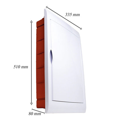 Centralino da incasso 36 moduli quadro elettrico con cornice e portello bianco ingresso IP40 - enzoled