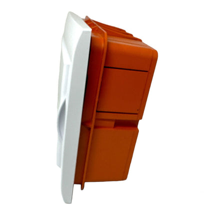 Centralino da incasso 8 moduli quadro elettrico con cornice e portello bianco IP40 - enzoled