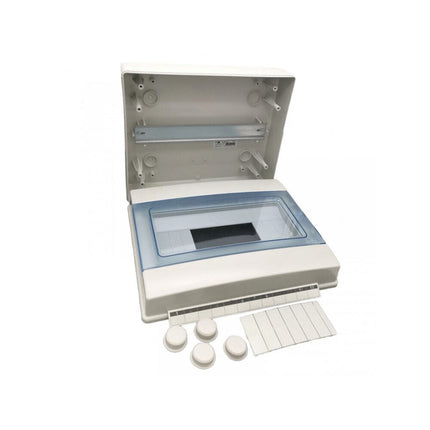 Centralino da parete 12 moduli con portello quadro elettrico a stagno IP65 290x240x105 mm - enzoled