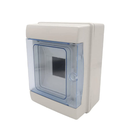 Centralino da parete 4 moduli con portello quadro elettrico a stagno IP65 145x200x105 mm - enzoled