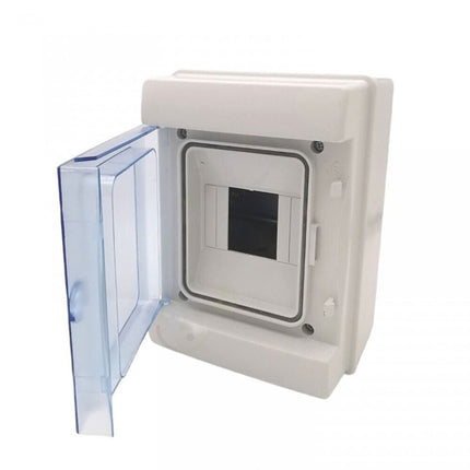 Centralino da parete 4 moduli con portello quadro elettrico a stagno IP65 145x200x105 mm - enzoled