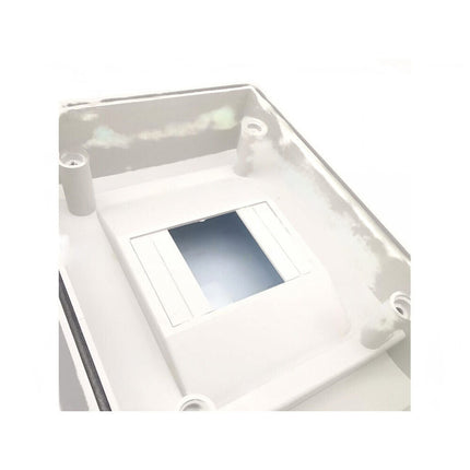 Centralino da parete 4 moduli con portello quadro elettrico a stagno IP65 145x200x105 mm - enzoled