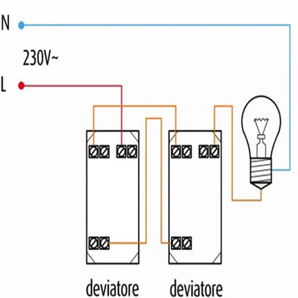 Deviatore bipolare compatibile con matix interruttore pulsante 2p 16a 250v - enzoled