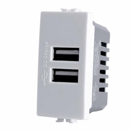 Modulo presa doppia USB da muro per placca cassetta 503 compatibile con matix 5V 2 Usb - enzoled