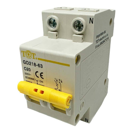 Interruttore automatico magnetotermico differenziale salvavita modulare per quadro elettrico 2P+N 6ka 10 16 20 25 32 40 63 ampere - enzoled