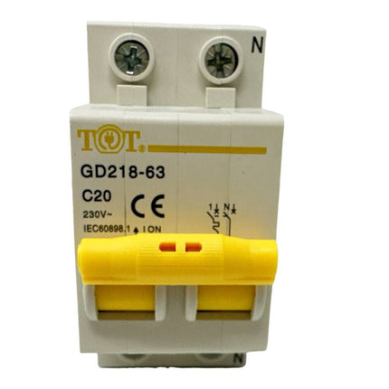 Interruttore automatico magnetotermico differenziale salvavita modulare per quadro elettrico 2P+N 6ka 10 16 20 25 32 40 63 ampere - enzoled