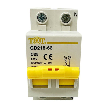 Interruttore automatico magnetotermico differenziale salvavita modulare per quadro elettrico 2P+N 6ka 10 16 20 25 32 40 63 ampere - enzoled