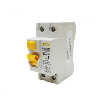 Interruttore magnetotermico differenziale salvavita modulare per quadro elettrico 2 moduli 2P+N 6ka 10 16 20 25 32 40 63 ampere - enzoled