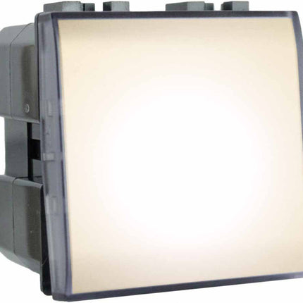 Pulsante luce notturna 2 watt compatibile con matix interruttore on/off segnapassi luce calda fredda naturale blu - enzoled