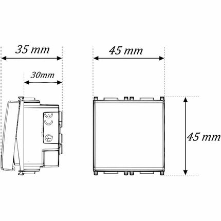 Pulsante luce notturna 2 watt compatibile con matix interruttore on/off segnapassi luce calda fredda naturale blu - enzoled