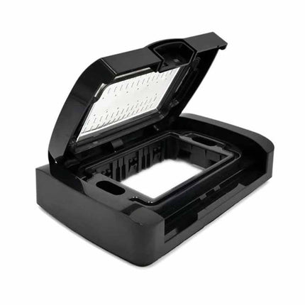 Placca idrobox 4 posti compatibile con matix IP55 coperchio modulo cassetta 503 nero - enzoled