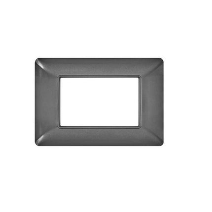 Placchetta per interruttore a 3 4 6 posti grigio scuro cassetta 503 compatibile con btcino matix supporto cove - enzoled