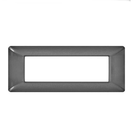 Placchetta per interruttore a 3 4 6 posti grigio scuro cassetta 503 compatibile con btcino matix supporto cove - enzoled