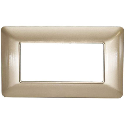Placchetta per interruttore a 3 4 6 posti oro satinato cassetta 503 compatibile con btcino matix supporto cover - enzoled