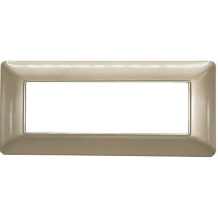Placchetta per interruttore a 3 4 6 posti oro satinato cassetta 503 compatibile con btcino matix supporto cover - enzoled