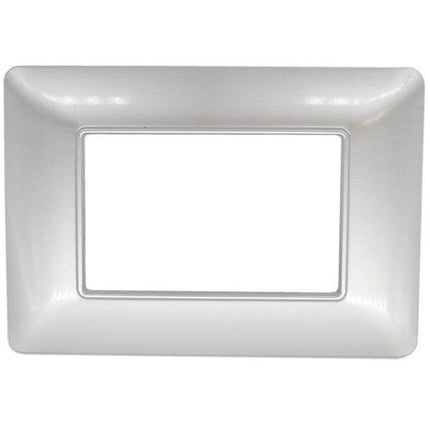 Placchetta per interruttore a 3 4 6 posti silver cassetta 503 compatibile con btcino matix supporto cover - enzoled