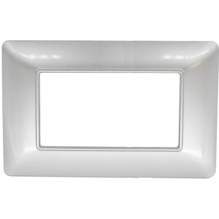 Placchetta per interruttore a 3 4 6 posti silver cassetta 503 compatibile con btcino matix supporto cover - enzoled