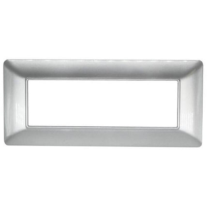 Placchetta per interruttore a 3 4 6 posti silver cassetta 503 compatibile con btcino matix supporto cover - enzoled