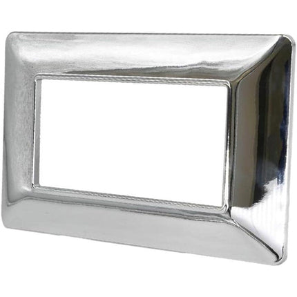 Placchetta per interruttore a 3 4 7 posti argento cassetta 503 compatibile con btcino matix supporto cover - enzoled