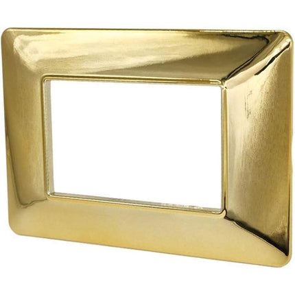 Placchetta per interruttore a 3 4 7 posti oro lucido cassetta 503 compatibile con btcino matix supporto cover - enzoled