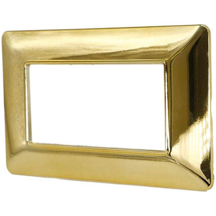 Placchetta per interruttore a 3 4 7 posti oro lucido cassetta 503 compatibile con btcino matix supporto cover - enzoled