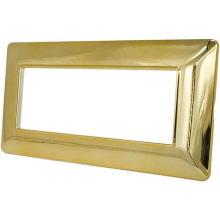 Placchetta per interruttore a 3 4 7 posti oro lucido cassetta 503 compatibile con btcino matix supporto cover - enzoled