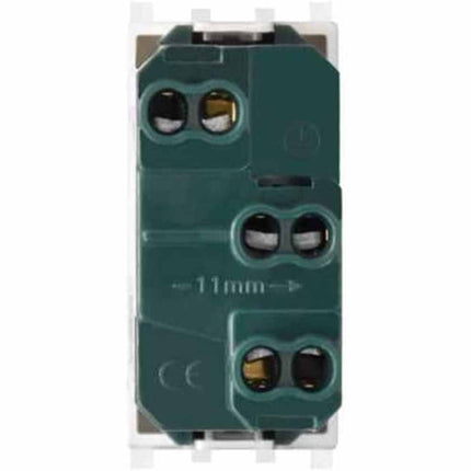 Presa bipasso bivalente 10-16A rossa compatibile con matix presa elettrica a muro spina - enzoled