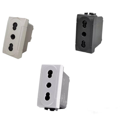 Presa bipasso bivalente 10-16A compatibile living light international air prese modulo cassetta 503 - enzoled