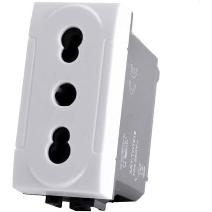Presa bipasso bivalente 10-16A compatibile living light international air prese modulo cassetta 503 - enzoled