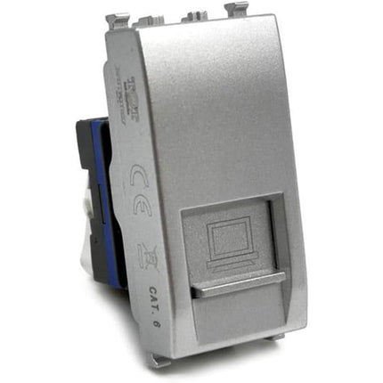 Presa di rete lan compatibile con living light international air connettore modulo rj45 8 pin utp cat 5e 1p - enzoled
