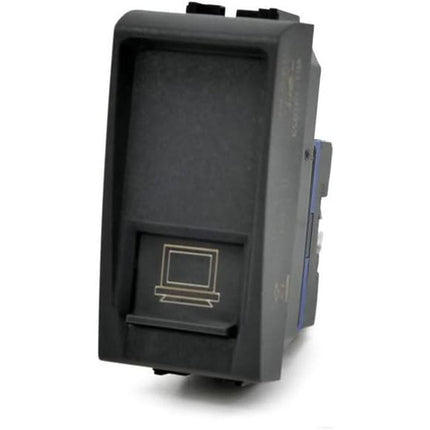 Presa di rete lan compatibile con living light international air connettore modulo rj45 8 pin utp cat 5e 1p - enzoled