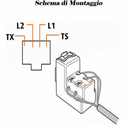 Presa telefonica rj11 compatibile con matix modulo connettore per cavo telefono - enzoled
