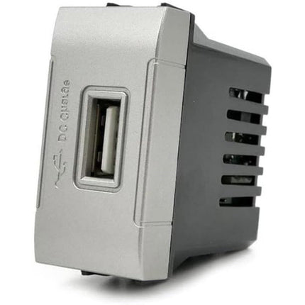Modulo presa USB da muro per placca cassetta 503 compatibile con living light international air 5V - enzoled