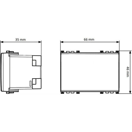 Pulsante portanome compatibile Living Light International Air targhetta campanello interruttore 2 moduli - enzoled