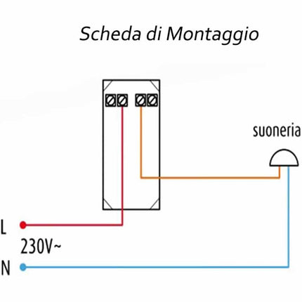 Pulsante unipolare compatibile con matix interruttore relè 10A 250V invertitore deviatore campanello - enzoled