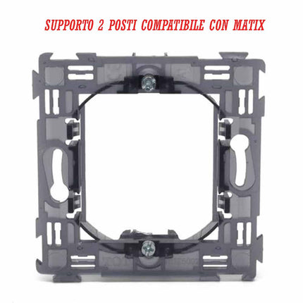 Supporto modulo per placche 2 3 4 e 7 posti compatibile con matix cassetta 503 scatola per placchette interruttori - enzoled
