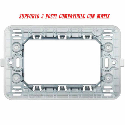 Supporto modulo per placche 2 3 4 e 7 posti compatibile con matix cassetta 503 scatola per placchette interruttori - enzoled
